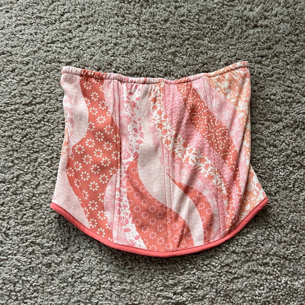 Pink and orange corset